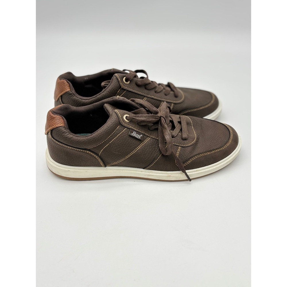Bass Mens Brown Low Top Sneakers Casual Lace Up Shoes 71362709B1-ML Size 10.5 - Picture 2 of 7
